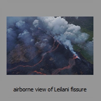 airborne view of Leilani fissure